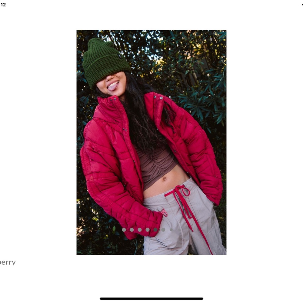 Women's Red Puffer Jacket